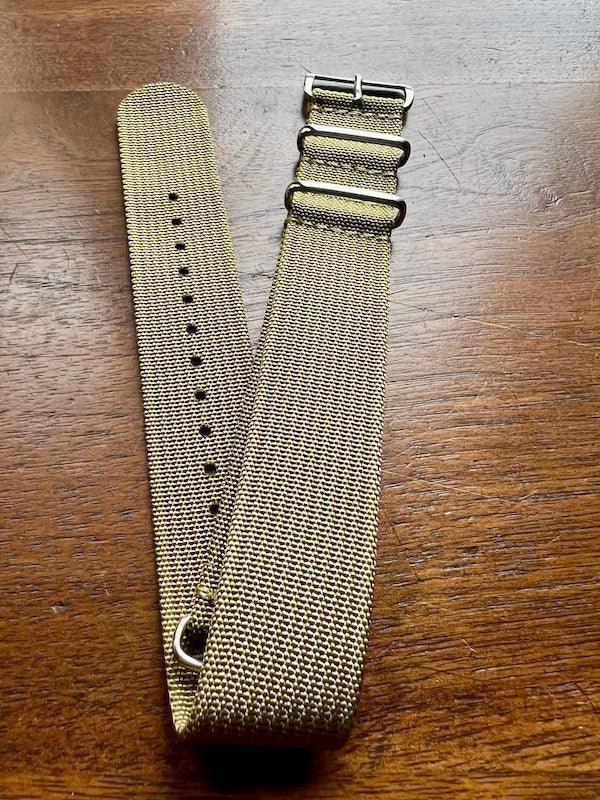 Bracelet NATO en nylon tissé kaki - Vinty Watches