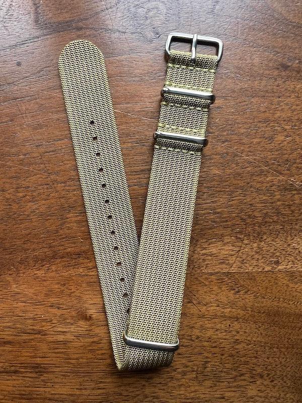 Bracelet NATO en nylon tissé kaki - Vinty Watches