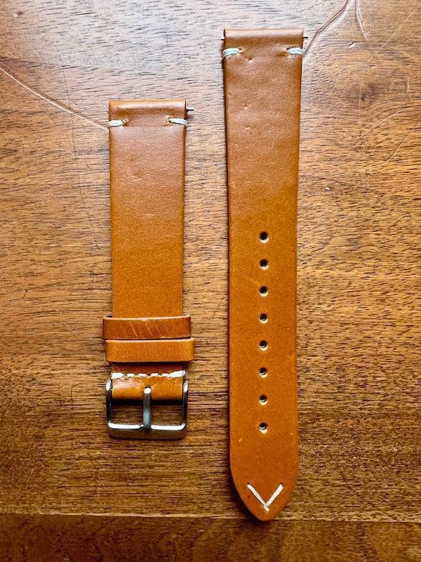 Bracelet Classic Trail en cuir cognac - Vinty Watches