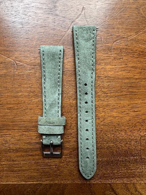 Bracelet Minimal Suédé vert amande - Vinty Watches