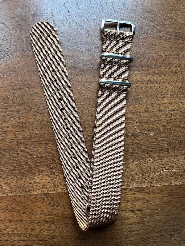 Bracelet NATO en nylon tissé bronze - Vinty Watches