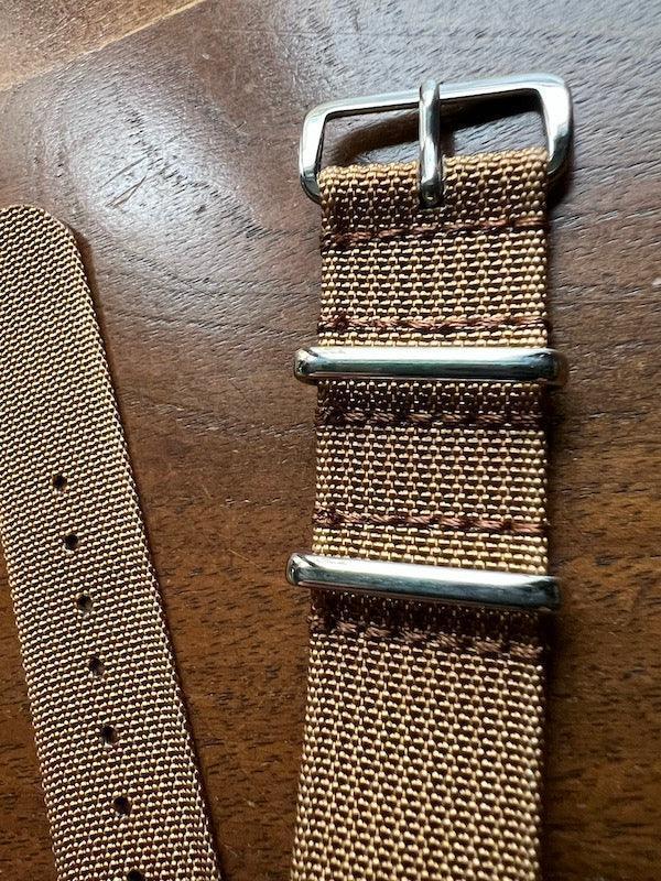 Bracelet NATO en nylon tissé bronze - Vinty Watches