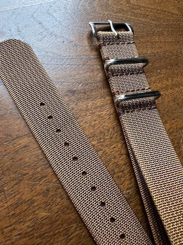 Bracelet NATO en nylon tissé bronze - Vinty Watches