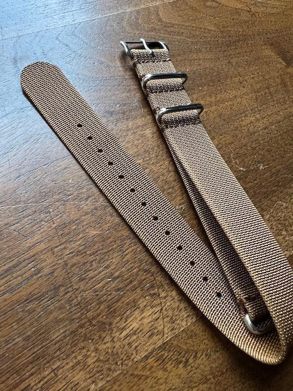 Bracelet NATO en nylon tissé bronze - Vinty Watches