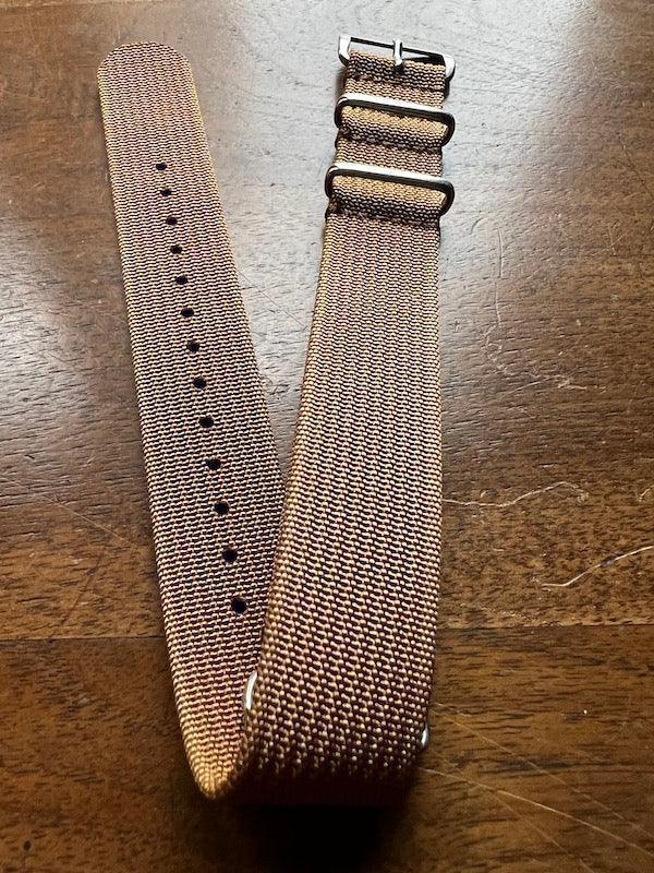 Bracelet NATO en nylon tissé bronze - Vinty Watches