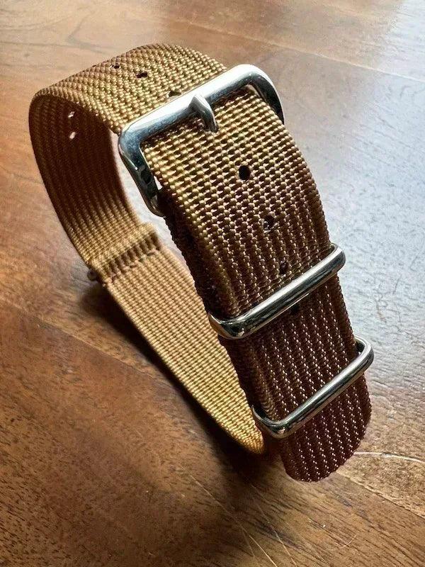 Bracelet NATO en nylon tissé bronze - Vinty Watches