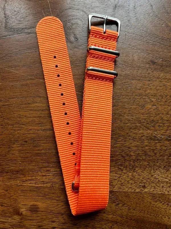 Bracelet NATO en nylon balistique orange - Vinty Watches