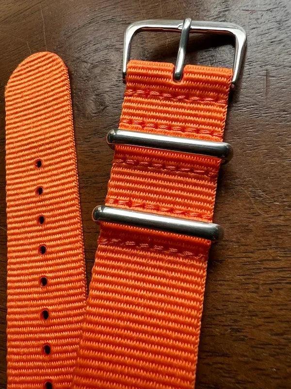 Bracelet NATO en nylon balistique orange - Vinty Watches