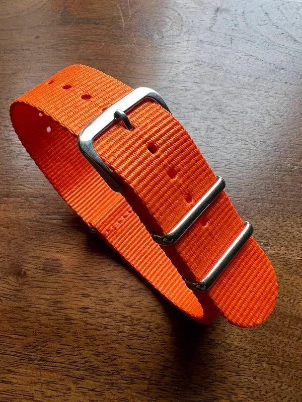Bracelet NATO en nylon balistique orange - Vinty Watches