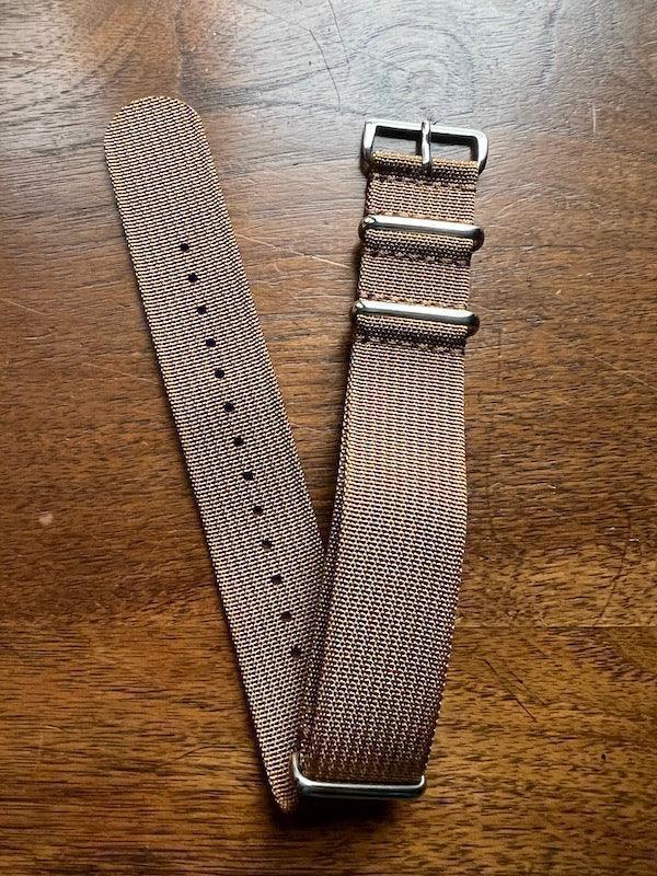 Bracelet NATO en nylon tissé bronze - Vinty Watches