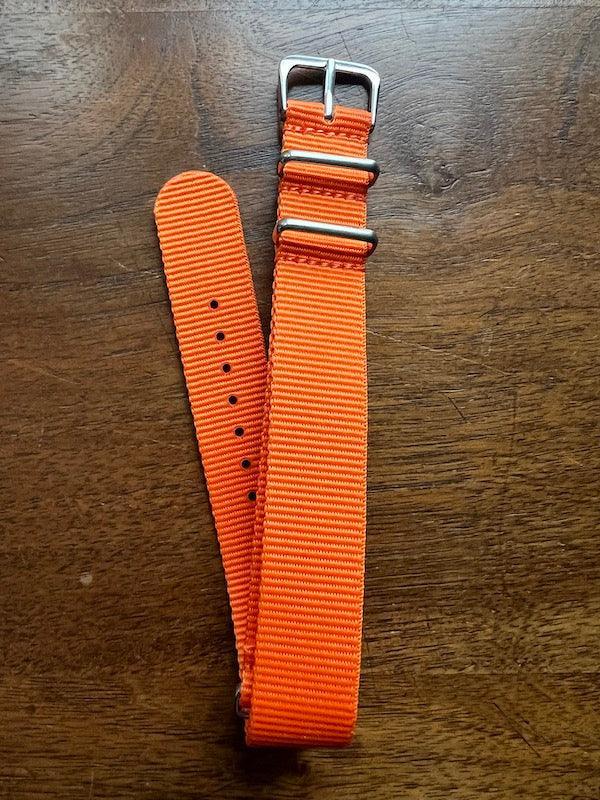 Bracelet NATO en nylon balistique orange - Vinty Watches
