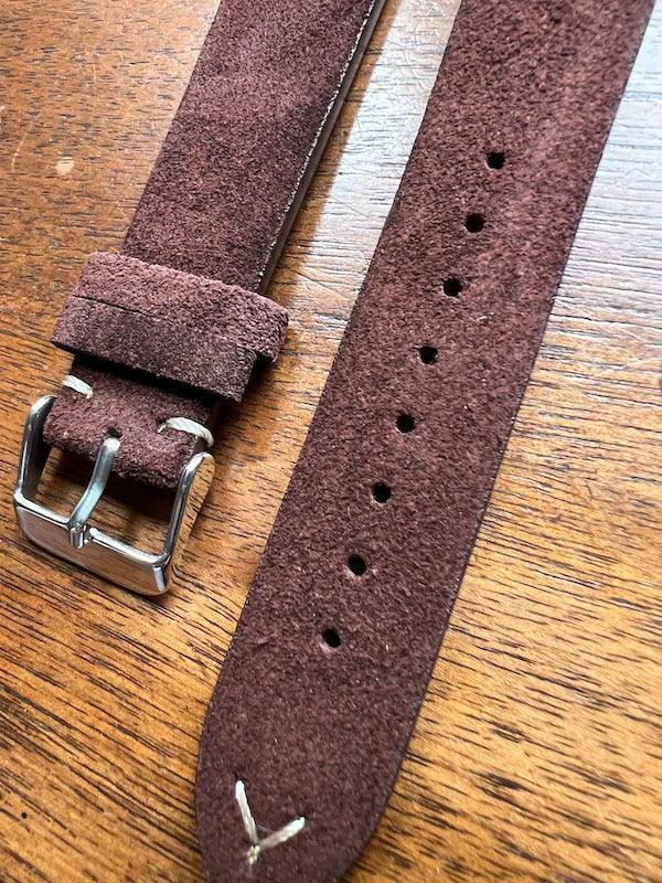 Bracelet Vintage Suédé marron chocolat - Vinty Watches