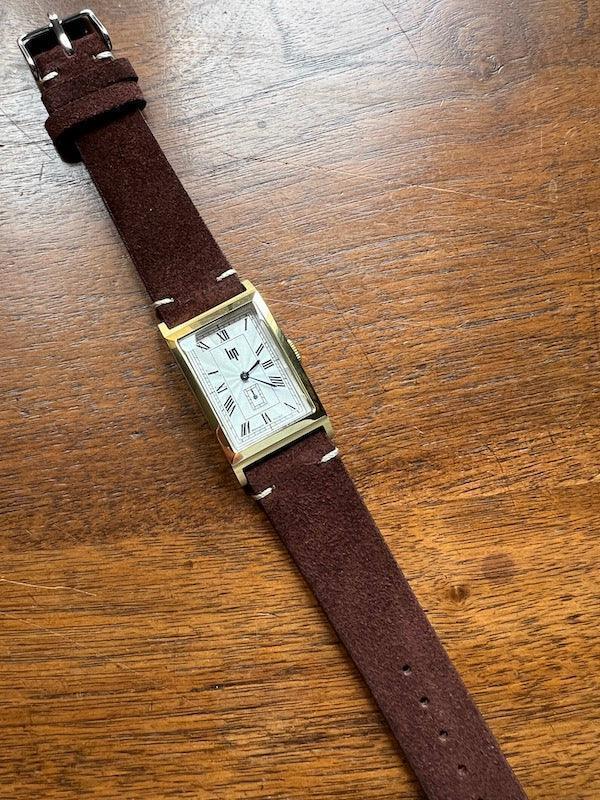 Bracelet Vintage Suédé marron chocolat - Vinty Watches