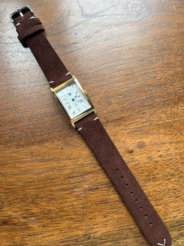 Bracelet Vintage Suédé marron chocolat - Vinty Watches