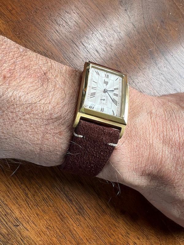 Bracelet Vintage Suédé marron chocolat - Vinty Watches
