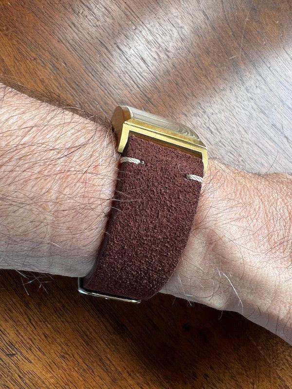Bracelet Vintage Suédé marron chocolat - Vinty Watches