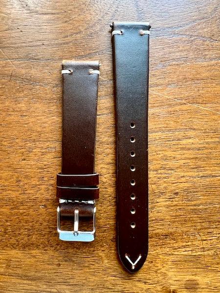Bracelet Héritage en cuir marron foncé