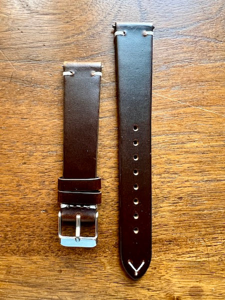 Bracelet Héritage en cuir marron foncé