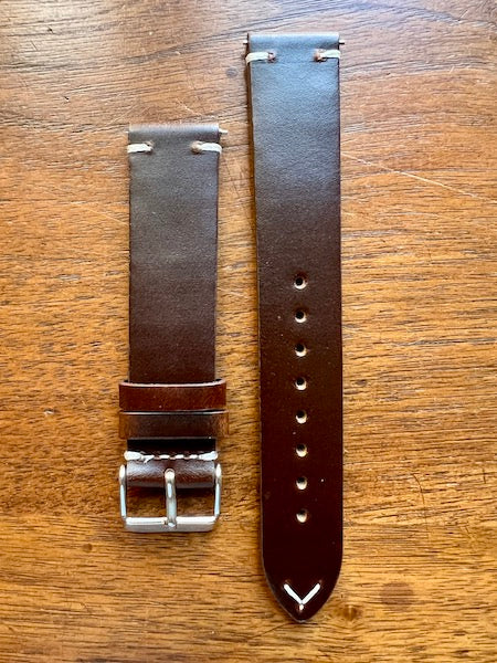 Bracelet Héritage en cuir marron foncé