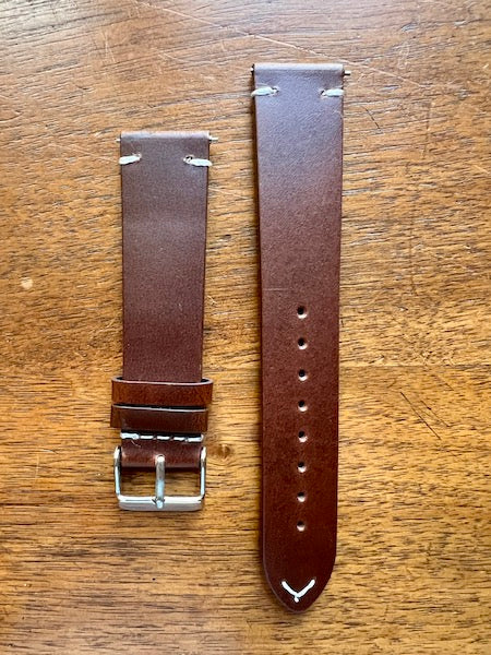 Bracelet Héritage en cuir marron foncé