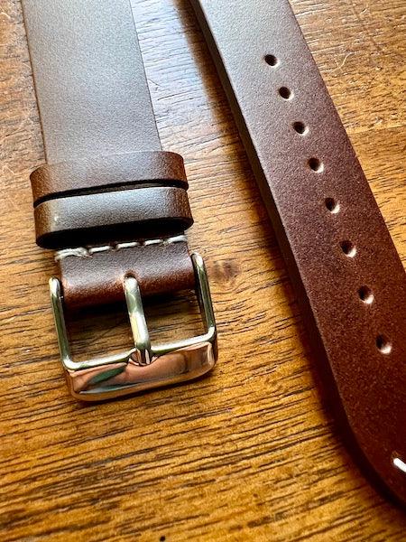 Bracelet Héritage en cuir marron foncé