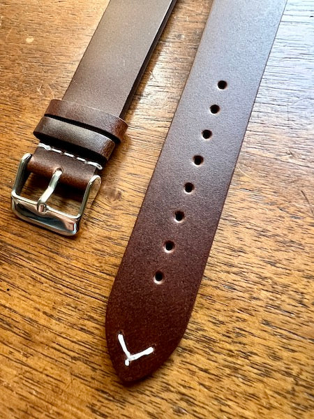 Bracelet Héritage en cuir marron foncé