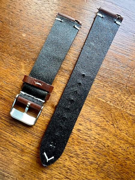 Bracelet Héritage en cuir marron foncé