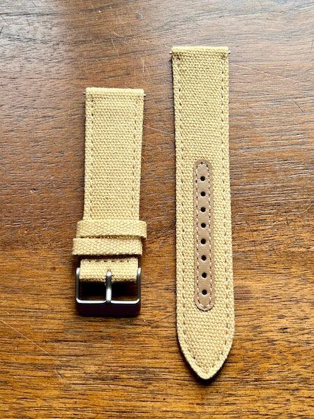 Bracelet Sahara tissu natté beige sable