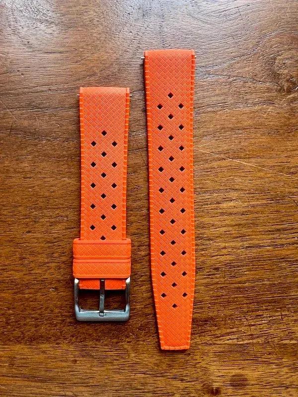 Bracelet tropical rubber orange mandarine - Vinty Watches