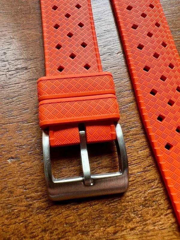 Bracelet tropical rubber orange mandarine - Vinty Watches