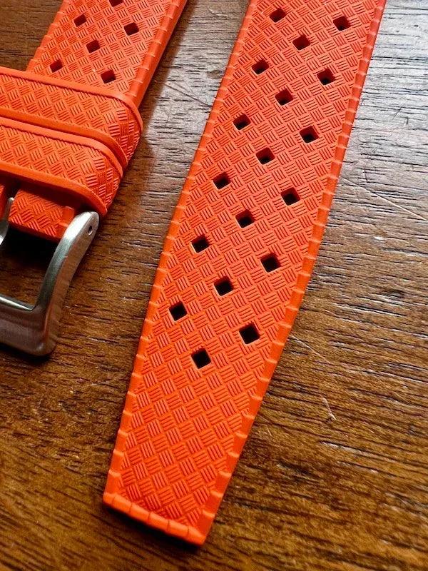 Bracelet tropical rubber orange mandarine - Vinty Watches
