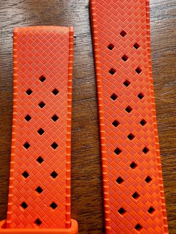 Bracelet tropical rubber orange mandarine - Vinty Watches