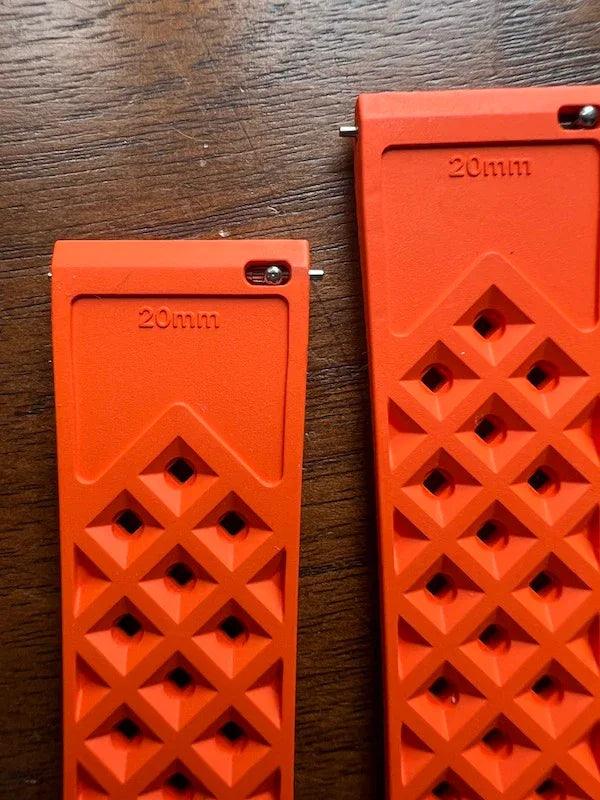 Bracelet tropical rubber orange mandarine - Vinty Watches