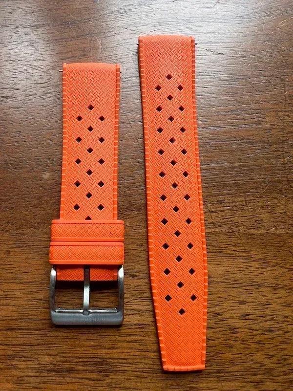 Bracelet tropical rubber orange mandarine - Vinty Watches