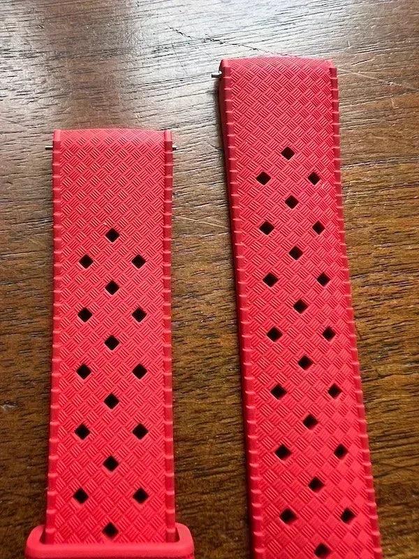 Bracelet tropical rubber rouge ardent - Vinty Watches