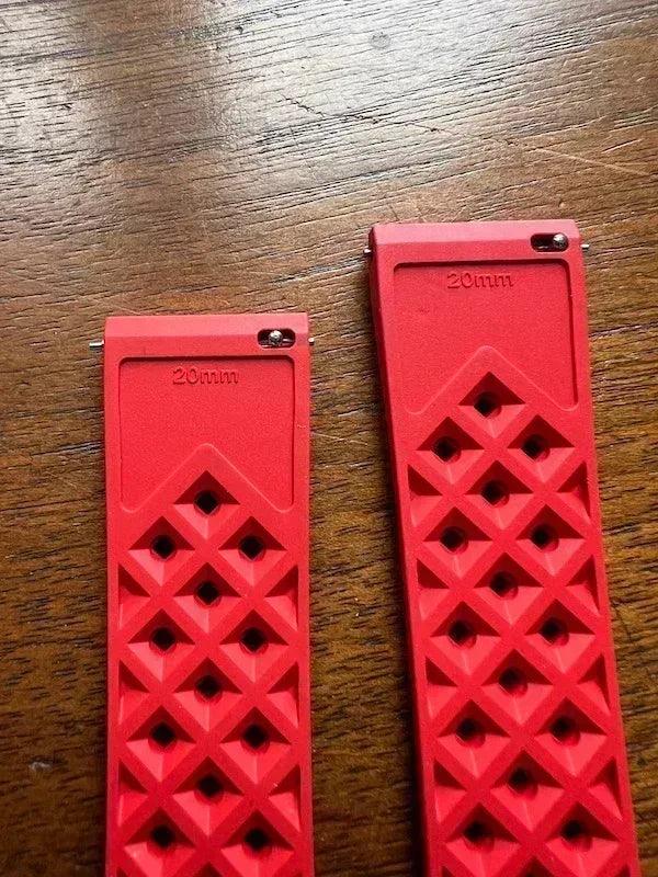 Bracelet tropical rubber rouge ardent - Vinty Watches