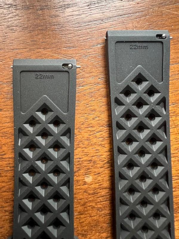 Bracelet tropical rubber noir profond - Vinty Watches