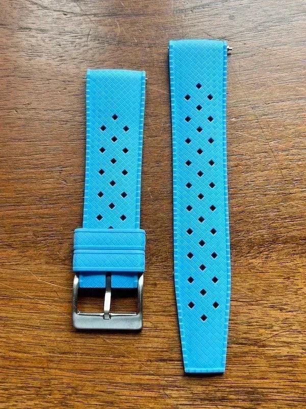 Bracelet tropical rubber bleu azur - Vinty Watches