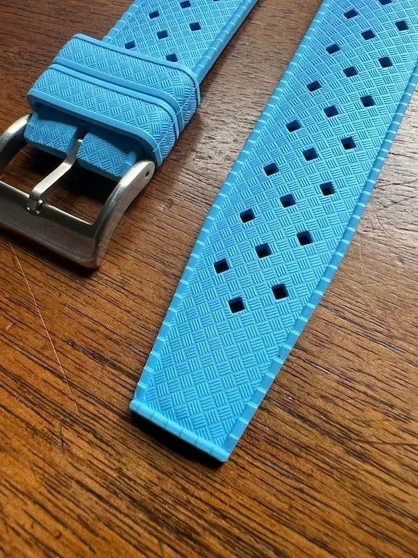 Bracelet tropical rubber bleu azur - Vinty Watches