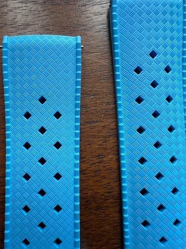 Bracelet tropical rubber bleu azur - Vinty Watches