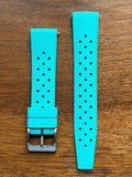 Bracelet tropical rubber bleu céruléen - Vinty Watches