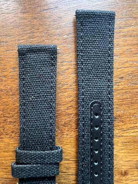 Bracelet Sahara tissu natté noir