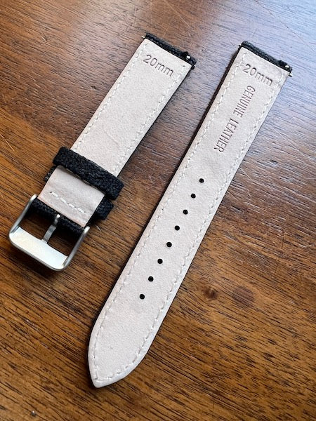 Bracelet Sahara tissu natté noir