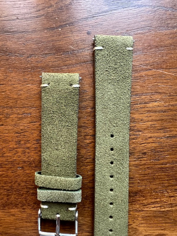 Bracelet Vintage Suédé vert olive