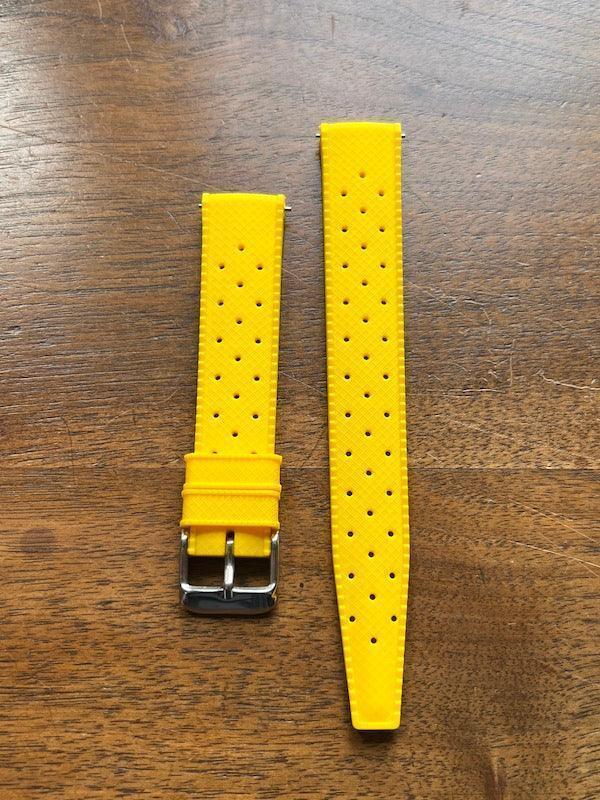 Bracelet tropical silicone jaune - Vinty Watches