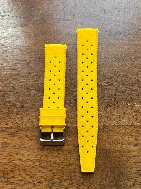 Bracelet tropical silicone jaune - Vinty Watches