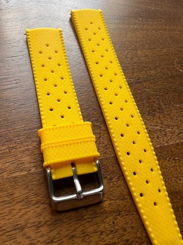 Bracelet tropical silicone jaune - Vinty Watches