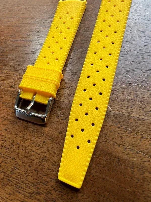 Bracelet tropical silicone jaune - Vinty Watches