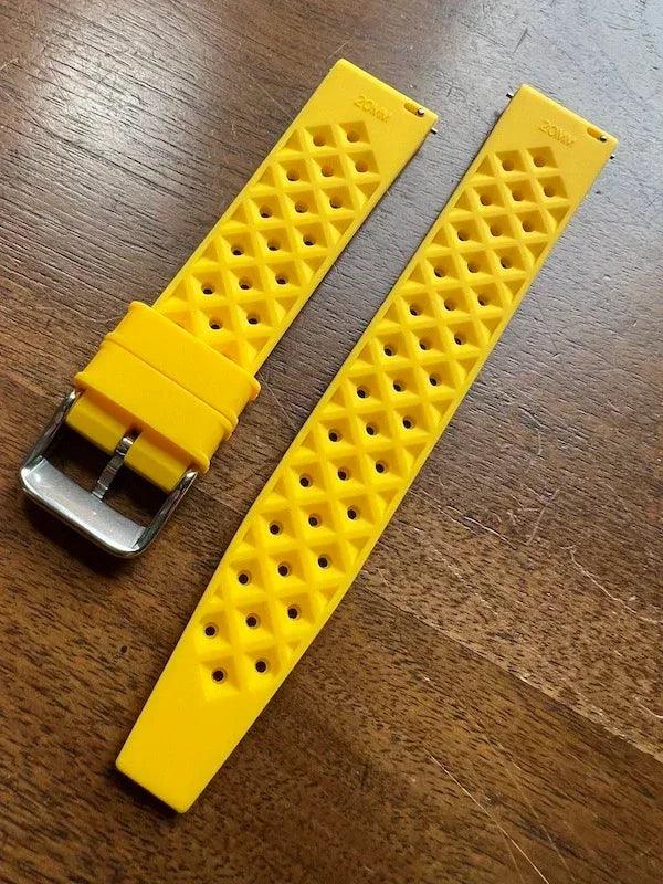 Bracelet tropical silicone jaune - Vinty Watches