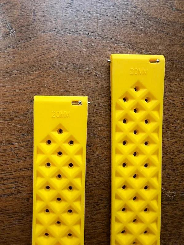 Bracelet tropical silicone jaune - Vinty Watches